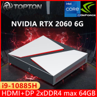 TOPTON Gaming Mini PC Nvidia RTX 2060 6G In I9 10885H I7 10870H DDR4 NVMe SSD เดสก์ท็อปคอมพิวเตอร์ NUC Windows 11 4K UHD DP WiFi