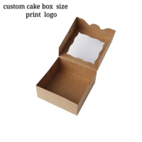 custom cake box White Bakery Cookie Boxes with Windows 6x6x2.5inch cookie packing For cookie 12pcs