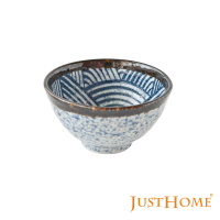 【Just Home】日本製海波4.5吋陶瓷飯碗(碗 飯碗 陶瓷碗 日本碗)