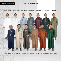 Diskon Baju Jubah Gamis Pria Dewasa Alwaan Motif Dua Warna Lengan Manset Model Resleting | Gamis Alw