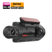 3.0 inch 1080p dashcam dual lens Car dash camera full hd Black Box front and inside dvr car camera for car dash cam dual