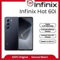 Hp Infinix Hot 60i Ram 6GB Internal 128GB Garansi Resmi Sleek Black