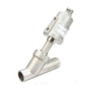 3/4" 2/2 Way single acting stainless steel pneumatic angle seat valve 50mm actuator