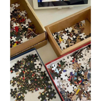 Puzzle Giáng Sinh 500 Mảnh Lá Vàng  Tranh Xếp Hình Noel 500pcs  Bộ Ghép Hình Mùa Đông  Quà Tặng Gián