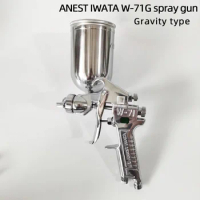 Japan Iwata W-71 Spray Gun Side Pot 400Ml Furniture Wood Auto Sheet Metal Finish Primer Repair High Atomization Paint Spray Gun