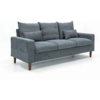 Panana 3 Seater Sofa Couches for Living Room Modern Linen Fabric Couch for Apartment and Small Space, Grey