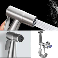 Hand Shower Head Toilet Sprayer Gun Stainless Steel Hand Bidet Faucet Bathroom Self Cleaning Bathroom Fixture
