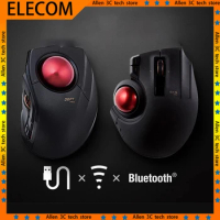 ELECOM Trackball Mouse Wireless Mouse Bluetooth Tri-Mode Power Switching Screen Office Laptop PC For