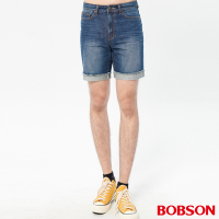 【BOBSON】男款褲口反折短褲 (261-53)