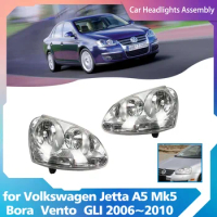 Car Headlights Assembly for Volkswagen VW Jetta A5 Mk5 Bora Vento GLI 2006~2010 Fog Lights Map Halogen Corner Lamps Accessories