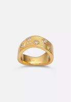 Kaimirra Salty Bet Multi-Gems Ring (18K Gold Plated)