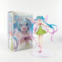 Anime Hatsune Miku Fairy Dresses Up Hatsune Second Virtual Geji Action Figure Collectible Model Doll Desktop Ornaments Toys Gift