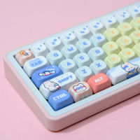 MOA Profile Keycaps Gradient Cute Rabbit Keycap Set PBT Dye Sublimation KeyCap For MX Mechanical Key