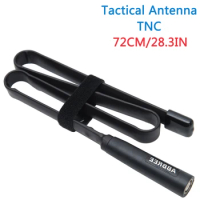 72CM CS Tactical Antenna TNC Connector Dual Band 144/430Mhz Foldable For Walkie Talkie Kenwood TK-378 Harris AN/PRC-152 148 Mara