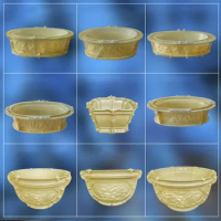 European ABS Plastic Round Flower Pot Mold Garden Buildings Mold for Outdoor New Chinese Cement Flower Pot DIY Thickened Mold M