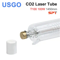 USGO SPT T100 100-130W Co2 Laser Tube Length 1450mm Dia 80mm for CO2 Laser Engraving And Cutting Machine