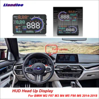 Liandlee Car Head Up Display HUD For BMW M2 F87 M3 M4 M5 F90 M6 2014-2018 HD Projector Screen OBD Overspeed Alert Alarm Detector