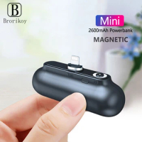 Magnetic Power Bank 3000mAh Mini Magnet Charger PowerBank For iPhone Xiaomi Emergency Mobile Portable Magnetic External Battery