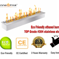 Inno living fire 62 inch burner bioethanol manual gel fuel fireplace insert