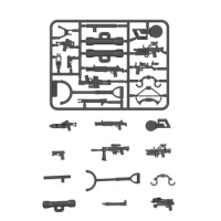 K7028 Military Assembly Building Blocks Toy Figurine Accessories Weapon Pieces Rifles Machine Guns Particles 10PCS