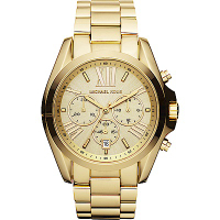 Michael Kors 羅馬假期三眼計時腕錶 母親節禮物-金 MK5605