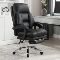 Luxury Designer Office Chair Leather Recliner Lean Back Boss Computer Office Chair Study Silla Escritorio Office Furniture LVOC