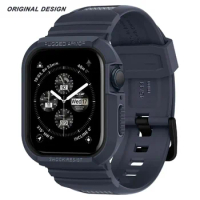 Rugged Armor Pro Designed for Apple Watch Ultra2 Ultra 9 8 7 49mm 45mm 41mm Carbon Case with Band For Iwatch 6 5 4 SE 44mm 40mm