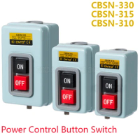 1Pcs BS216B 230B 211B AC220V 380V 3 Phase Start Push Button Switch ON-OFF Motor Control Start Stop