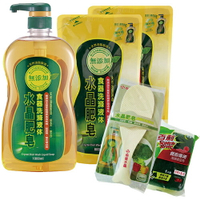 南僑 水晶肥皂食器洗-福袋組(瓶裝1000ml*1+補充包800ml*2) [大買家]