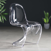 北歐亞克力塑料餐椅網紅潘東椅s椅家用家具創意設計師椅子美人椅