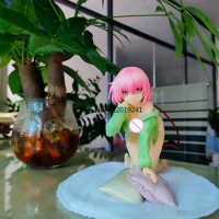 18CM Momo Figure To LOVE Ru Darkness Momo Belia Deviluke Green Pajamas Action Figure Kneeling Anime Girl Collection Toys