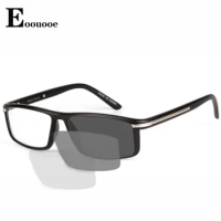 Photochromic Gray Lens Reading Glasses Men Presbyopia Eyeglasses Sun glasses Sports Glasses Frame