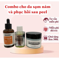【Đang hot】 【Hot trend】 (Tặng nạ)Combo:Peel da moosepro+PHA peeling serum+ serum nám moosepro+tranexa