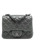 Chanel 二手 Chanel 迷你方形經典小羊皮單翻蓋包