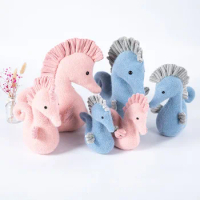 Plush Toy Soft Sea Horse Stuffed Plush Doll Animal Fish Toys Hippocampus Couple Dolls Pillow Home Decor Gifts for Children Girls
