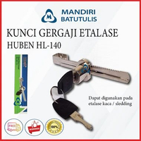 Kunci Etalase Kaca Gergaji HUBEN - Kaca Geser - Kaca Sleding - Lemari Kaca