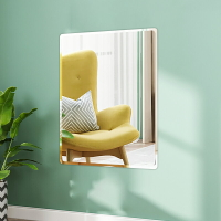 浴室鏡子貼墻自粘家用免打孔梳妝臺壁掛境墻面小塊簡約玻璃
