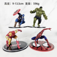 The Avengers Figure Car Decorations Doll Spider Man Iron Man Hulk Captain America Different Anime Characters Decoration Gift Toy