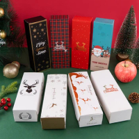 LBSISI Life 20pcs Christmas Candy Cookie Nougat Paper Box Gift Biscuit Wrapper Paper Boxes Flip Box For Xmas New Year