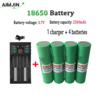 3.7V 2500mAh 18650 Rechargeable Battery With USB Charger, Suitable For Our 18650 Toys, Tools, Flashl