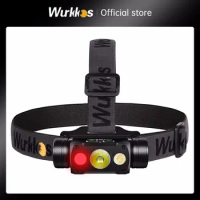 Wurkkos HD50 Headlamp 2A Rechargeable 21700 Headlight 4000lm XHP50.3 HI+LH351D+660nm Red Light Tooll