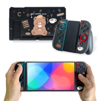 Cartoon Bear Black Protective Shell for Nintendo Switch Console NS Joy Con Controller Soft Case Protective Cover Accessories