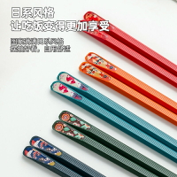 日式合金筷子一人一筷防霉防滑耐高溫彩色家用合金快子家庭分餐筷
