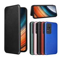 For Xiaomi Redmi K40S 5G Case Luxury Flip Carbon Fiber Skin Magnetic Adsorption Case For Redmi K40S K 40S RedmiK40S Phone Bags