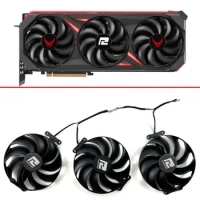 T129215BU RX7700XT 7800XT Fan For PowerColor Radeon RX 7700 7800 XT 12GB Red Devil OC Graphics Card 