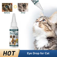 Eye Drop for Cat Dog Treat Elderly Keratitis Remove Tear Stains Ease Dry Eye Itching Cataract Treatment Pet Eye Soothing Drop