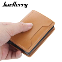 Baellerry New RFID Card Bag Men Wallets Mini Card Holder Male Purses High Quality Popup Card Case Small Mens Wallet