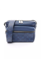 Louis Vuitton 二奢 Pre-loved Louis Vuitton outdoor messenger PM Taigarama Cobalt body bag waist bag PVC leather blue