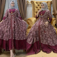 Gamis Elmira Kw Hindi (FREE CEPOL) hindi rayon premium Dress wanita