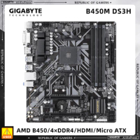 GIGABYTE B450M DS3H AMD B450 Socket AM4 4 x DDR4 DIMM 64GB PCI-E 3.0 SATA3 DVI HDMI Micro ATX motherboard